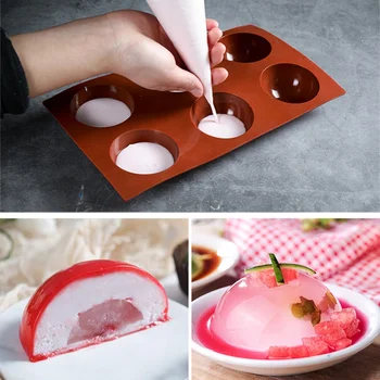 

New 1Pc Even Cake Molds Large Domed Shaped Cake Mold DIY Silicone Hemispherical Chocolate Cake Mould Jelly Pudding MoldZ