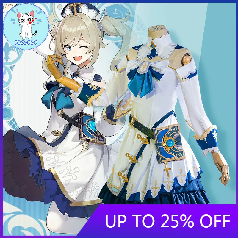 

Anime Genshin Impact Barbara Game Suit Lovely Dress Gorgeous Uniform Cosplay Costume Halloween Party Outfit For Women