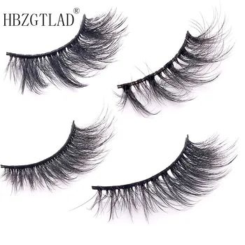 

HBZGTLAD New 3 Pairs 6D Mink Lashes Natural False Eyelashes Dramatic Volume Fake Lashes Makeup Eyelash Extension Silk Eyelashes