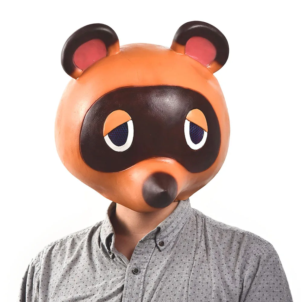 2020 Fashion Adult Kids Game Animal Crossing Cosplay T Shirt Tom Nook Shirts Costume Raccoon Family Latex Mask Anime Props 2020 Fashion Adult Kids Game Animal Crossing Cosplay T Shirt Tom Nook Shirts Costume Raccoon Family Latex Mask Anime Props