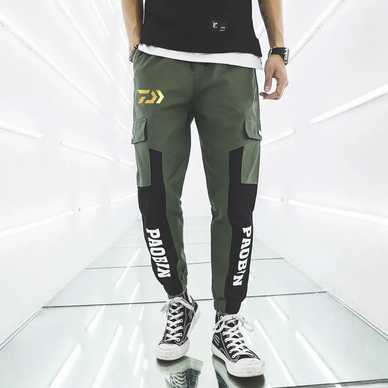 

Spring Daiwa 2019 New Men Outdoor Motion Trend Personality Contrast Color Slim Fit Slim Small Feet Leisure Tooling Pants