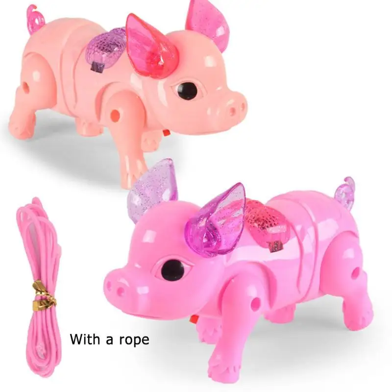 Электрический ходячий Поющий музыкальный светильник свинка с детскими игрушками подарки