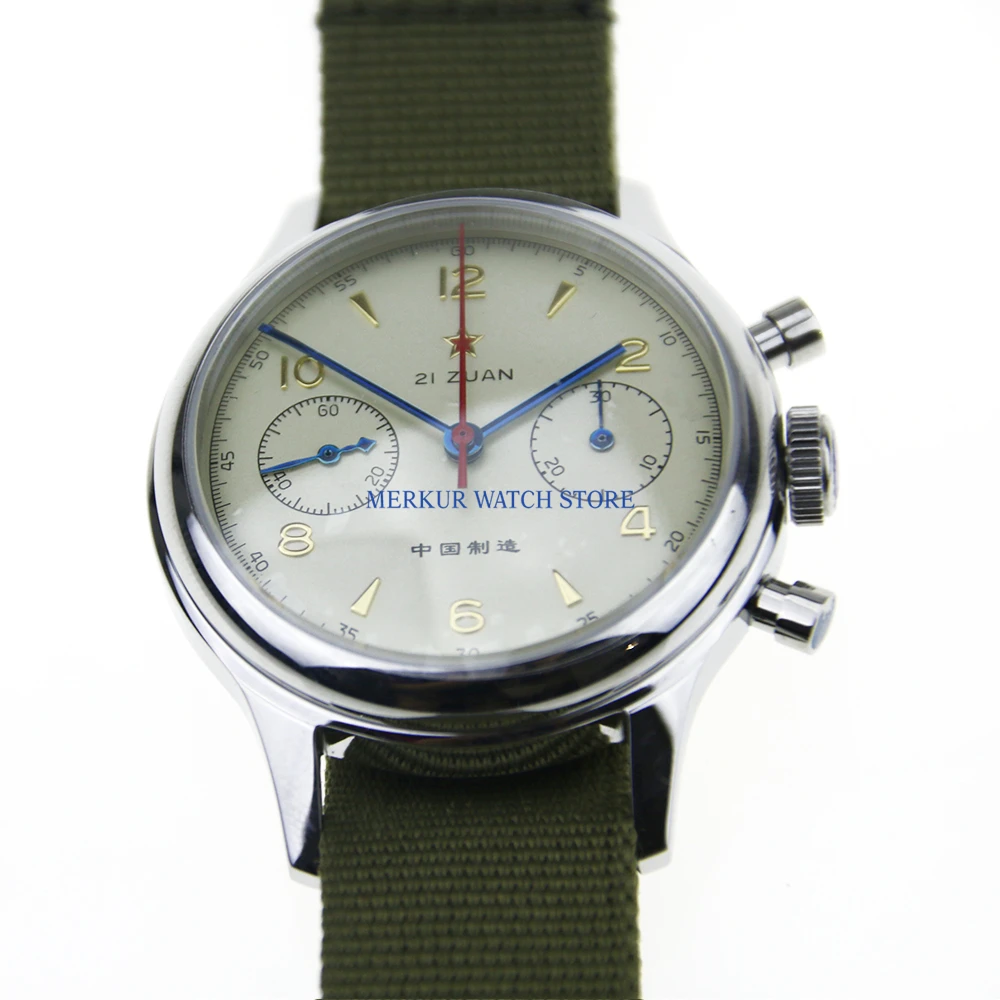 Sapphire Red Star Mechanical Chronograph For Seagull 1963 ST1901 Movement Mens Pilot Watch Flieger B-UHR Handwinding Military | Наручные