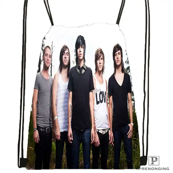 Drawstring Backpack Custom Sleeping With Sirens музыкальная походная сумка на шнурке милый рюкзак для детей(черная спинка) 31x40 см#180531-03-50 - Цвет: Drawstring Backpack