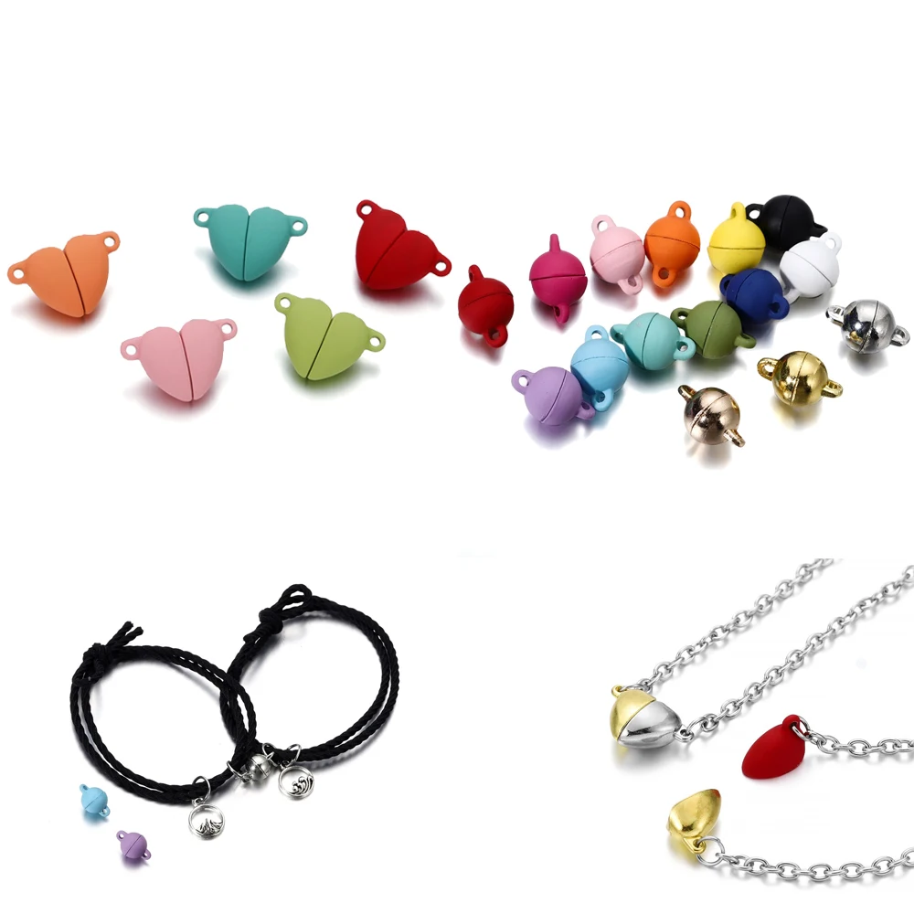 5 Satz/los Gemischte Farbe Runde Magnetische Verschlüsse Kette Armband Anschlüsse Für DIY Schmuck, Die Entdeckungen Liefert Zubehör