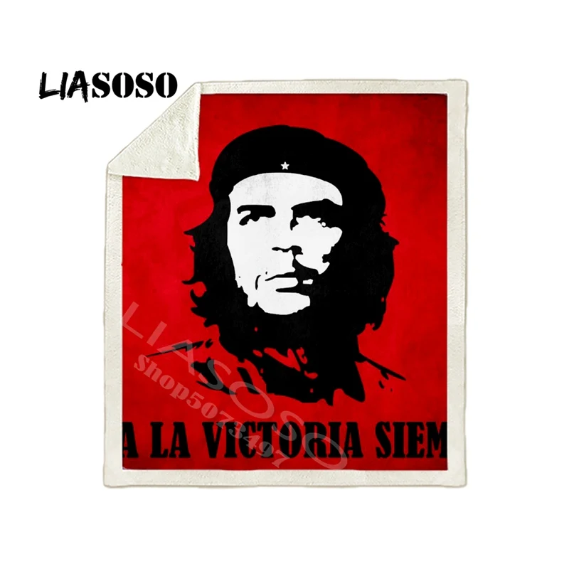 Постельные принадлежности плед 3D принт Che Guevara мода шерпа флисовое Покрывало Диван тонкое одеяло путешествия Пикник Туризм одеяло s