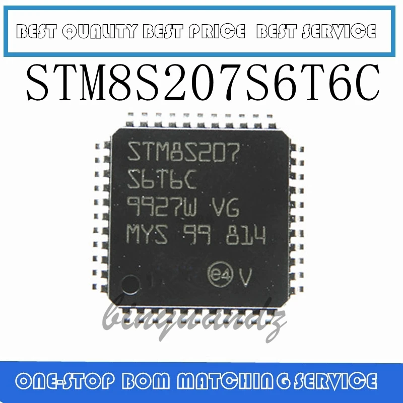 5 шт. STM8S207S6T6 STM8S207S6T6C QFP-44