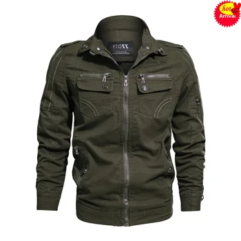 

winter jacket Autumn men Washed Cotton Multi-pocket military army coat man fitness men`s Windbreaker Flight Pilot jackets M~6XL