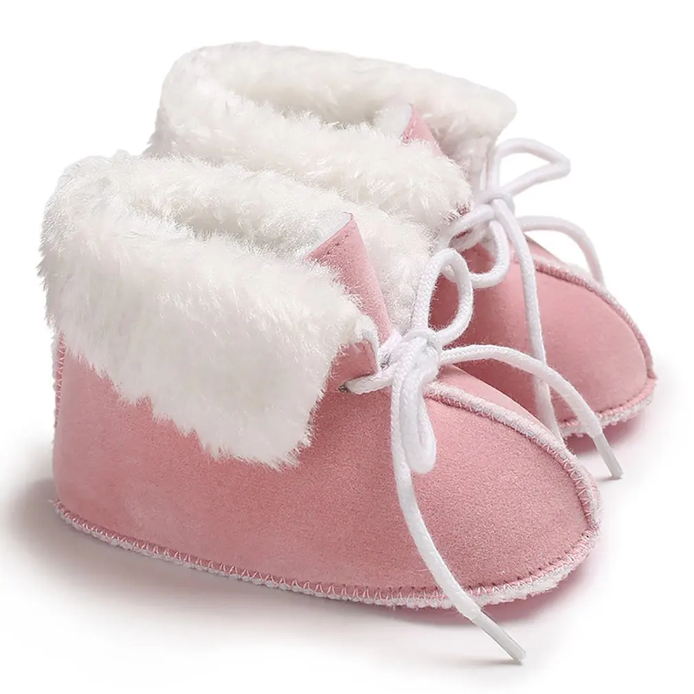 Winter baby soft bottom shoes pink -11cm