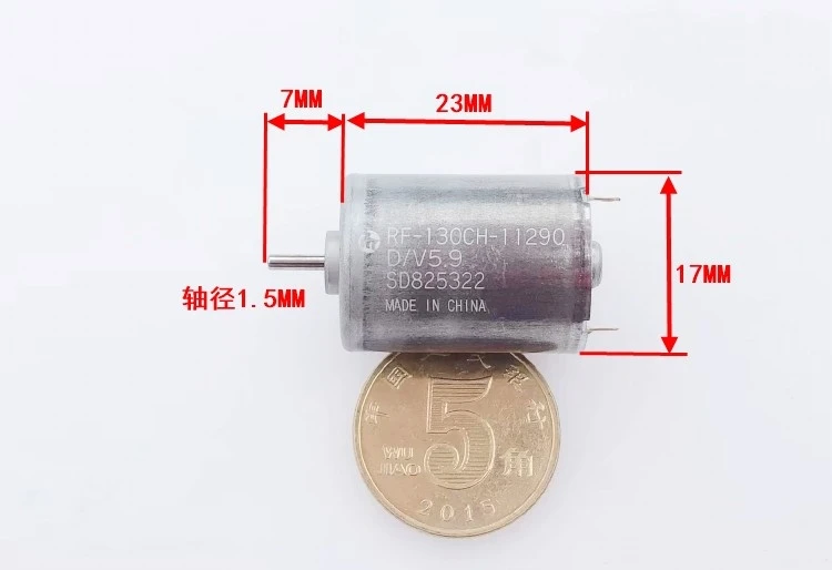Mini Mabuchi RF-130CH DC 6V 8100RPM Small Silent Mute 130 DC Motor DIY Toy Hobby