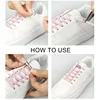 1Pair New Flat Elastic Locking Shoelace No Tie Shoelaces Special Creative Kids Adult Unisex Sneakers Shoes Laces strings ► Photo 3/6