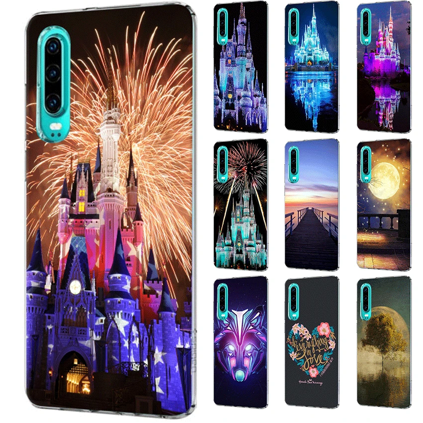 

Mobile Phone Case For Huawei P30 P20 P10 P9 P8 P Sart Z Lite Pro Hard Cover Walt Disney World
