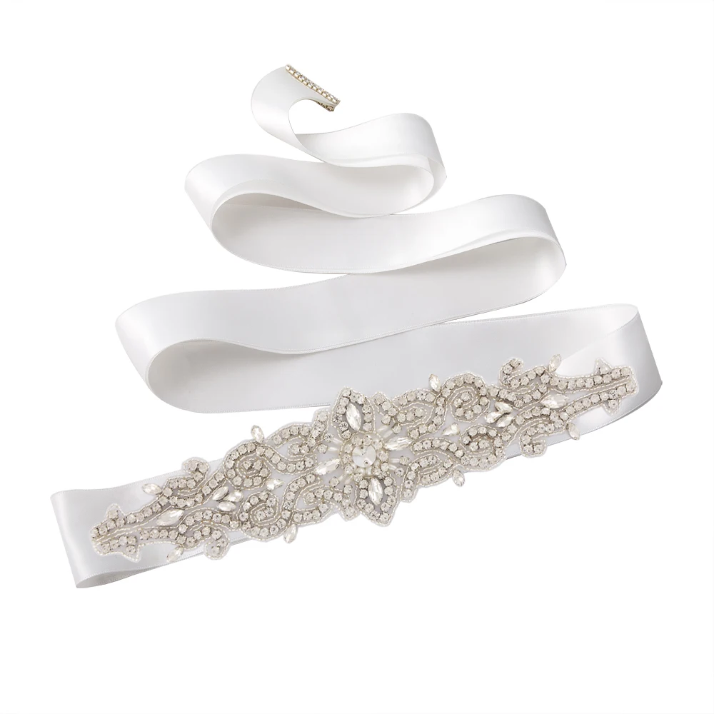 white S26 свадебные пояса - Цвет: white