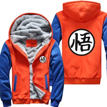 

Dropshipping USA Plus EU Size Dragonball Hoodie Son Goku Sun Wukong Men's Women's Printing Pattern Thicken Fleece Zipper Hoodies