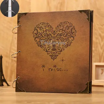 

30 Pages DIY Photo Albums Retro Exquisite Designs Solid Cover Memory Birthday Gifts Travel Memory Book Album Scrapbook