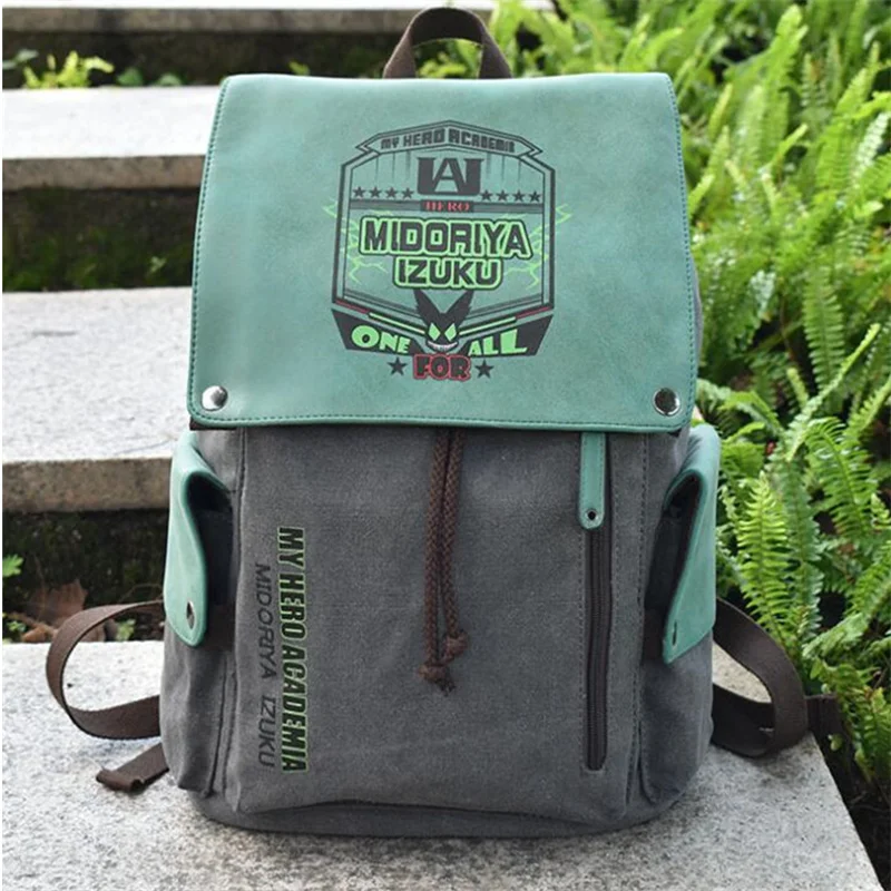 Горячая новинка аниме мой герой Academy Bagpack Косплей Deku рюкзак Midoriya izku Холст Рюкзак Мультфильм Студент молодой