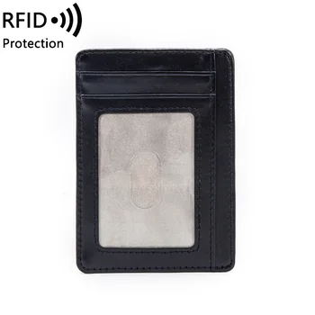 

Hot Sale Ultra-thin Rfid Card Bag Female Fashion New Anti-theft Swipe Card Package Certificate Bag Small Card Case Coin Purse
