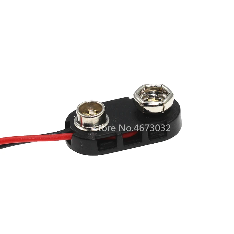 10PCS T type 9V Battery Snap Connector clip Lead Wires holder Line length 15CM — view 3