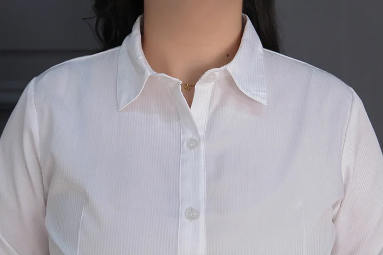 9XL 8XL 7XL 6XL blusas mujer de moda женские блузы рубашки рубашка офисная одежда женские полосатые хлопковые блузки с длинными рукавами M288
