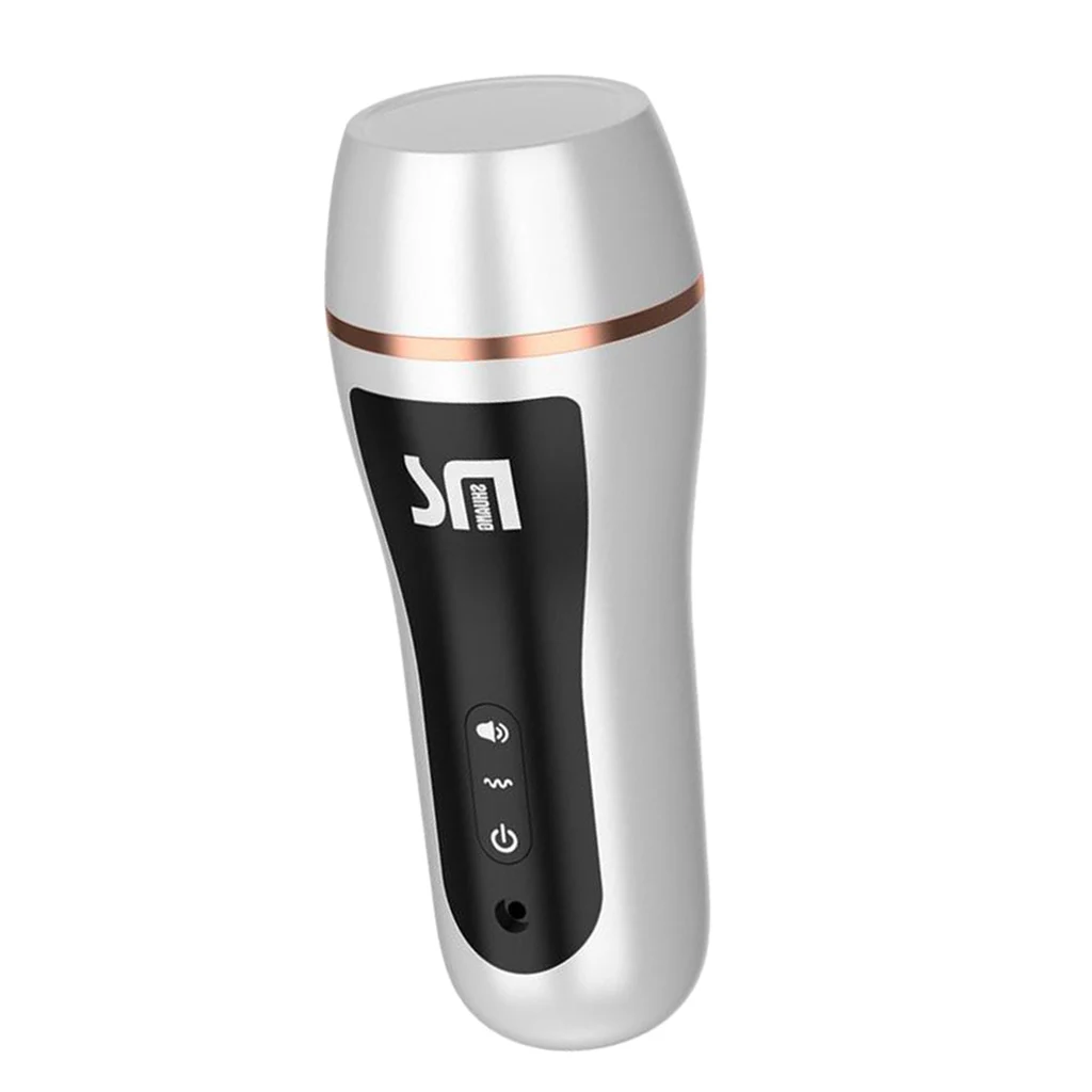 Male Masturbator Automatic Vibration Heating Masturbation Cup Realistic Vaginal Design Voice Interaction Men's Aircraft Cup