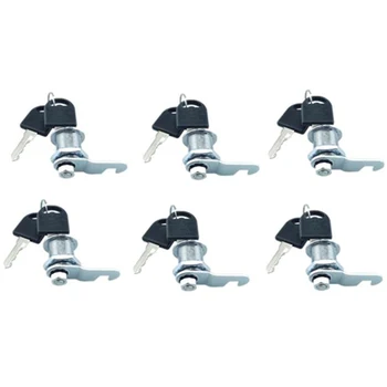 

6 Sets of Eccentric Cam Locks, Lockers, File Cabinets, Letter Boxes, Metal Cabinets, Storage Cabinet Doors 18X20mm