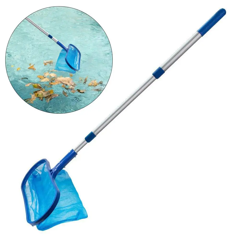 

Pool Leaf Cleaning Net Skimmer with Telescopic Pole Detachable for Spa Fish Pond #CW