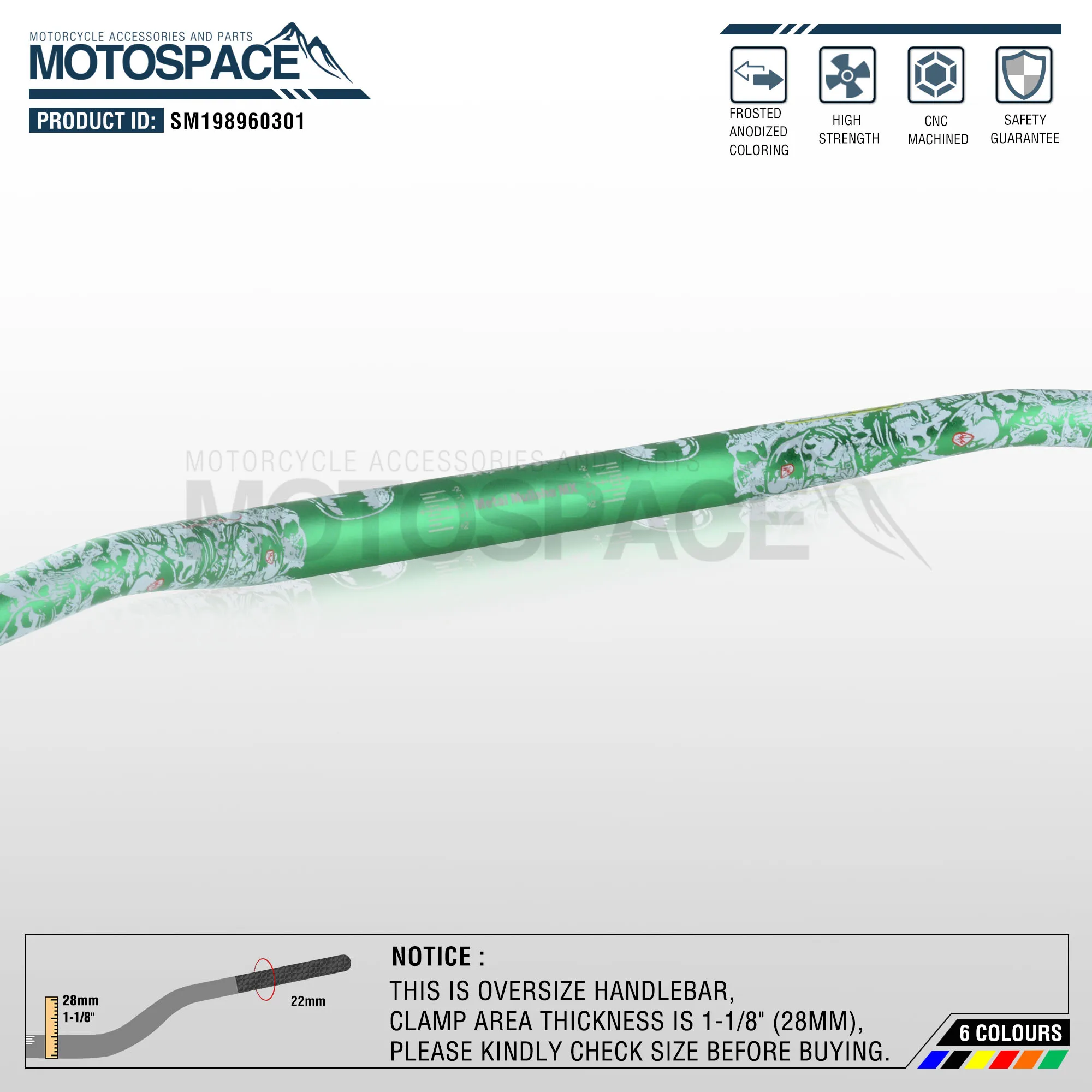 Серый алюминиевый 28 мм 1-1/" Руль для moto rcycle moto MX CR CRF CRM XR YZ YZF WR WRF DR DRX RM rmz EX 85 125 200 250 400 650
