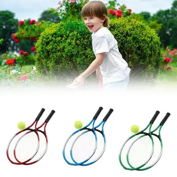 

3 Colors Kids Tennis Racket For Training raquete de Top tennis Carbon string Free Fiber with tennis Material ball Steel Pra P8O3