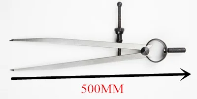 500MM 100-500 мм углеродистая сталь крыло Scriber делитель расстояние Калибр оснастки приспособления вращающийся Рисование мера компас Кожа ремесло diy ручной инструмент - Цвет: 500MM