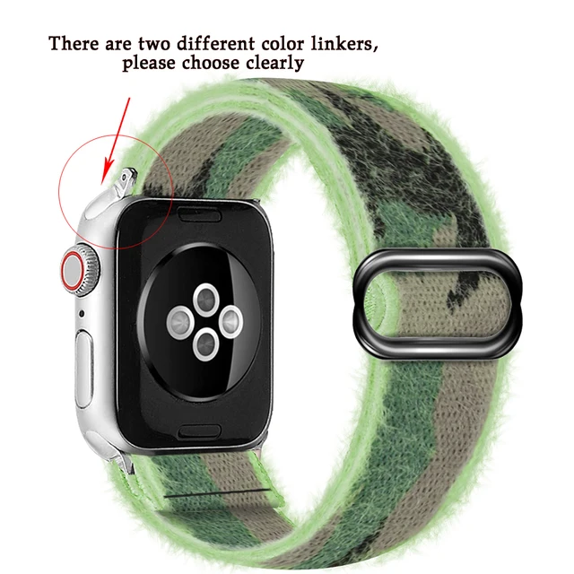 Soft and comfortable nylon Loop elastic buckle Apple watch band 38mm 42mm Series 7 SE654321 For iWatch Strap Bohemia braid  44mm 16