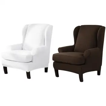 

2PCS Armchair Protective Cover Wing Chair Stretch Anti-slip Protector Stretch Slipcovers Sectional Elastic Stretch Sofa Covers