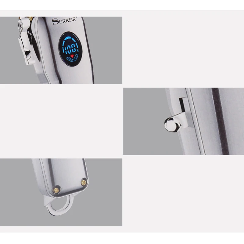 SURKER SK-807B электрическая машинка для стрижки волос масляная голова машинка для стрижки волос в линии Высокая мощность Бесшумная машинка для стрижки волос мужской набор для стрижки волос