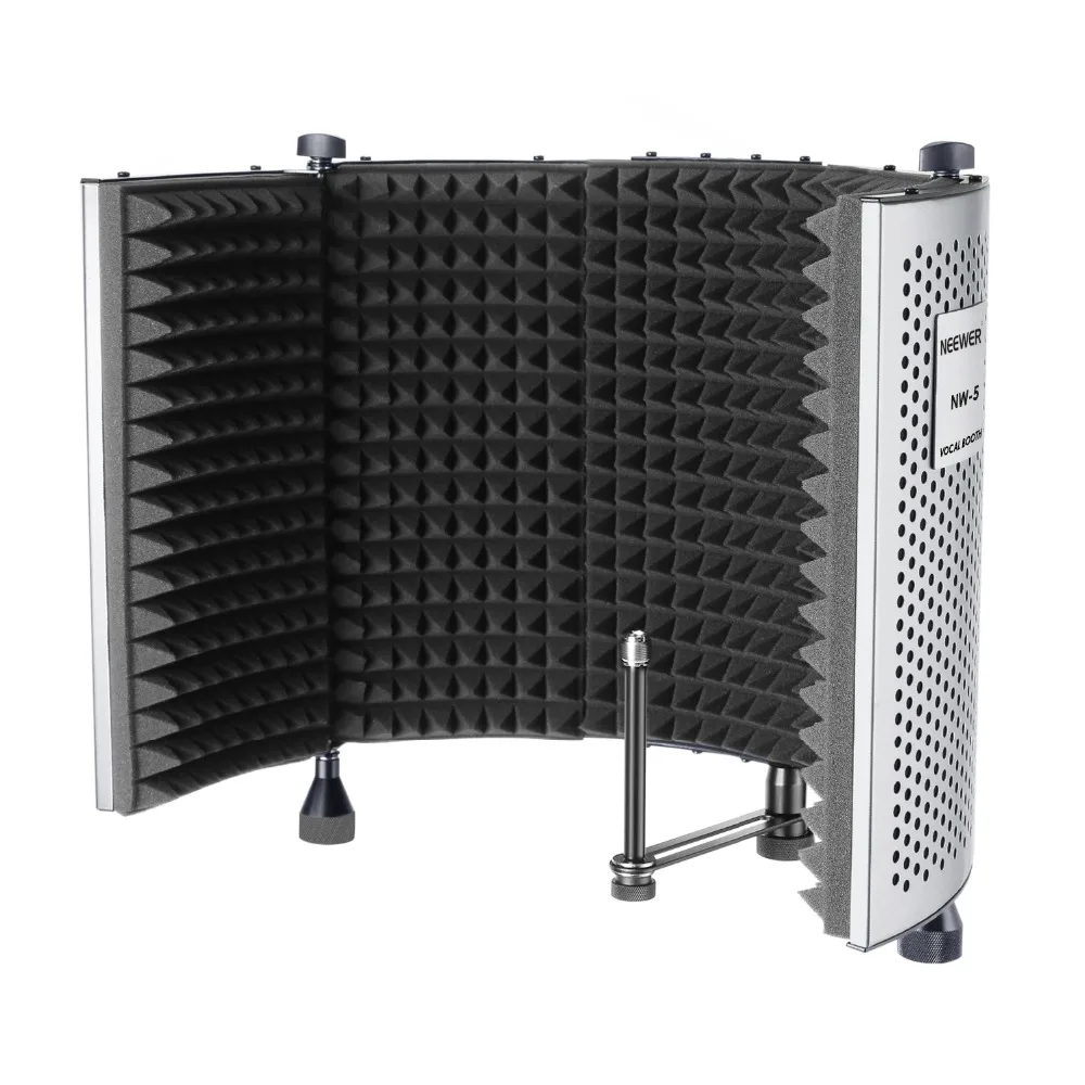 Neewer NW-5 Складная регулируемая портативная Звукопоглощающая вокальная записывающая панель, алюминиевый акустический изоляционный экран для микрофона