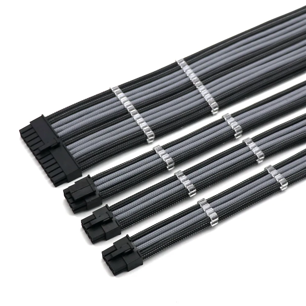 Cabo de Extensão Básico Kit mm Pet Pcs 24pin Atx 1pcs Cpu 8pin Mais 4pin Pcs Gpu 8pin Pci-e Cabo de Extensão de Energia - Imagem 4