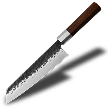 Del cuoco unico Della Lama In Acciaio di Damasco V10 Anima In Acciaio Gyuto, dritto Manico In Legno di ebano