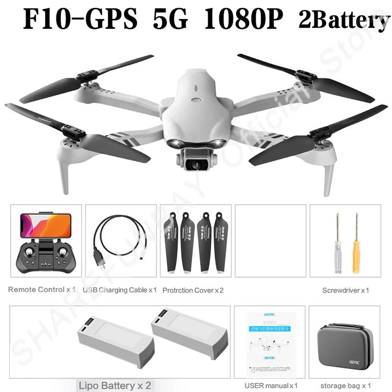 2021 New Drone 4K HD dual camera with GPS 5G WIFI wide angle FPV real-time transmission rc distance 2km professional drone 15