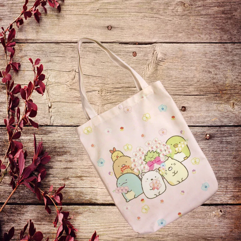 see chart8 Sumikko gurashi, модная, аниме, складная, Холщовая Сумка для покупок, повседневные сумки на плечо, настраиваемая, сумка-тоут, унисекс, Новинка - Цвет: see chart8