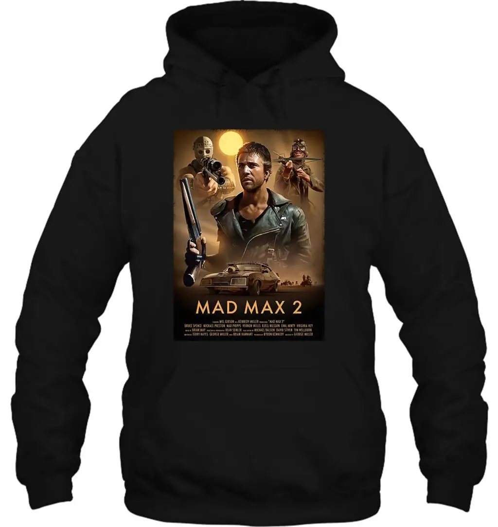 Мужская толстовка с капюшоном Mad Max 2 Movie Poster Черная Женская Уличная одежда |