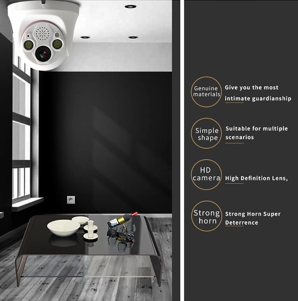  Wide Angle IP Camera Audio Dome IP Camera Security indoor ipcam 1080P FULL HD CCTV ONVIF Surveillan - 4.00005E+12