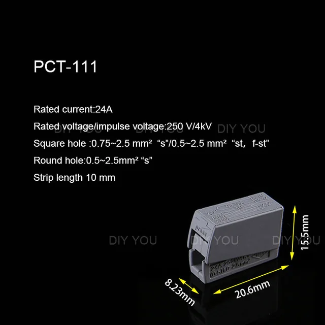 30/50/100 шт быстрое нажатие разъем проводки(PCT-112 1P 2 отверстие) лампа Разъем PCT-111/121 один 1p кабель проводное соединение - Цвет: Армейский зеленый