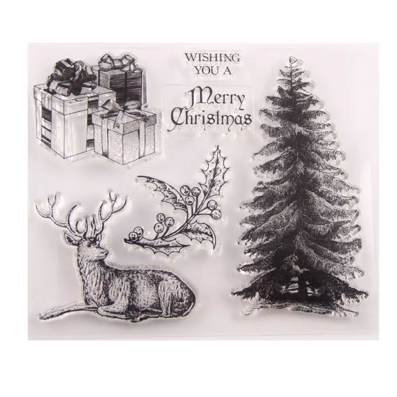 

Christmas Tree Silicone Clear Seal Stamp DIY Scrapbooking Embossing Photo Album Decorative Paper Card Craft Art Handmade Gift