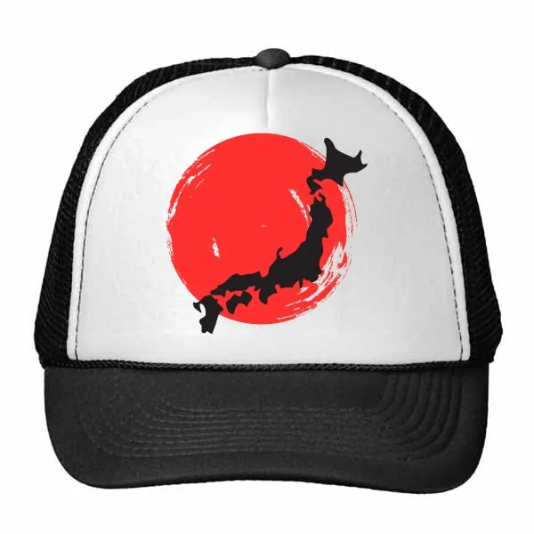 

Japanese Style Japan Culture National Flag Painting Trucker Hat Baseball Cap Nylon Mesh Hat Cool Children Hat Adjustable Cap