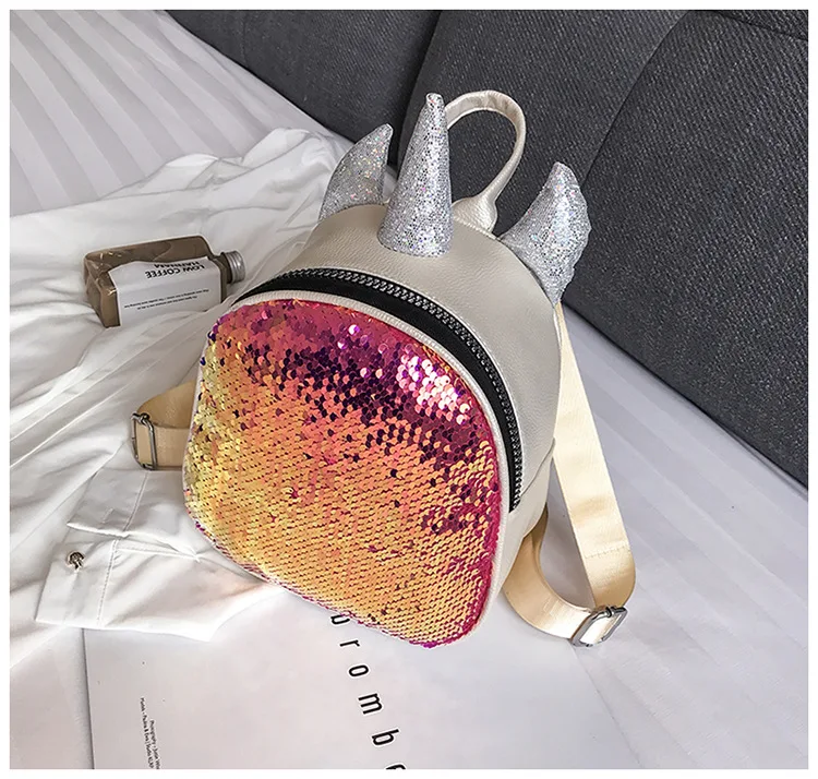 Backpack2020 рюкзак с блестками стильная женская сумка Открытый путешествия Единорог Рюкзак