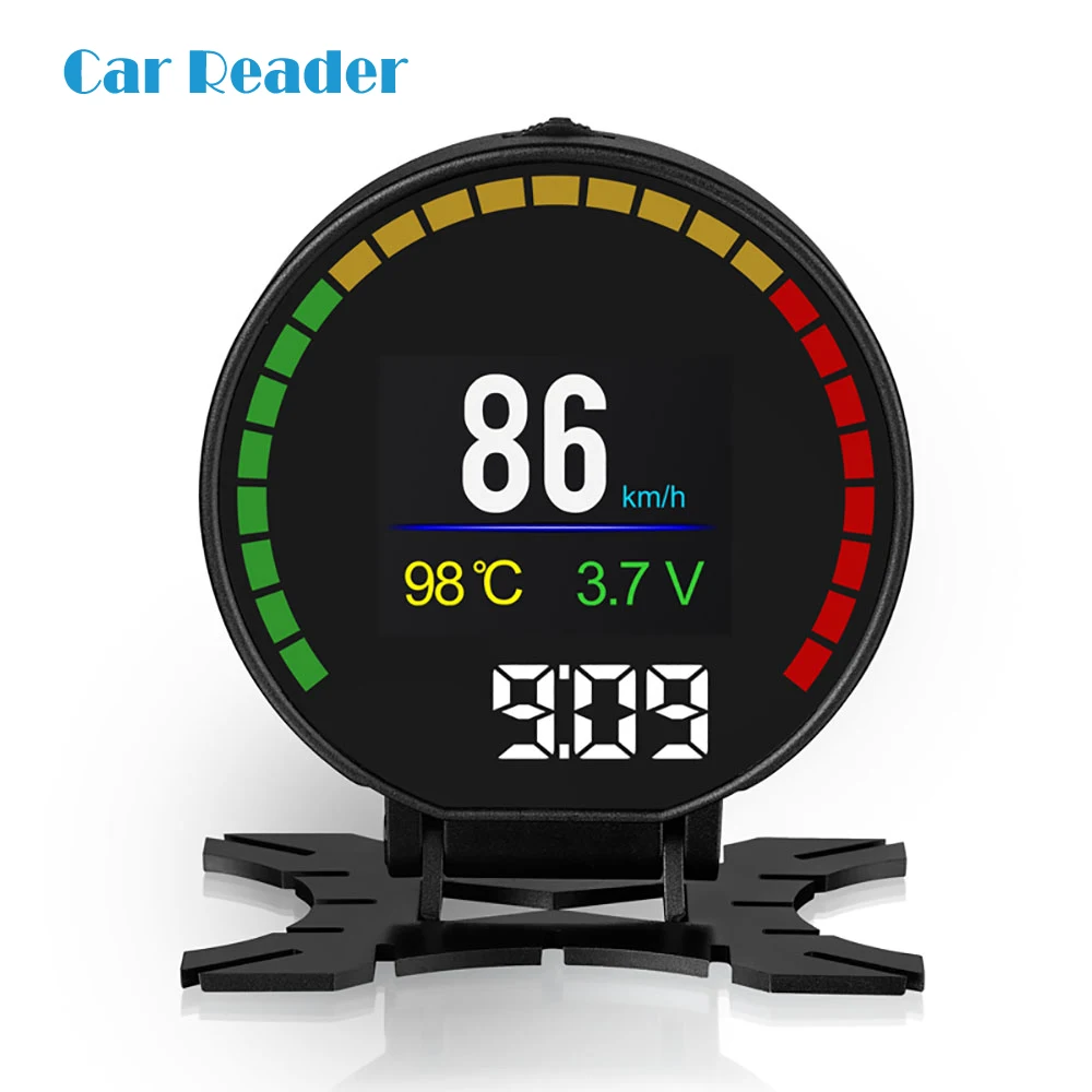 HUD P15 HD OBD цифровой дисплей скорости автомобильный измеритель OBD2 датчик