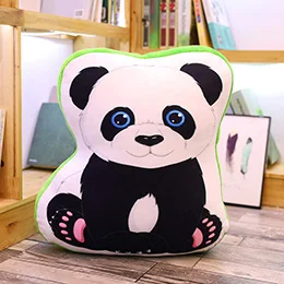 Sitting Принт гигантская панда плюшевая подушка животные мягкие подушки Декор Подушка бамбуковые цветы сидящие панды 50*50*10 см - Цвет: Sitting