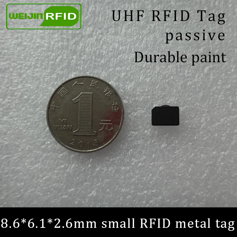 Антиметаллическая метка UHF RFID 915 МГц 868 Alien H3 8 6*6 1*2 6 мм EPC Gen2 6C очень маленькая