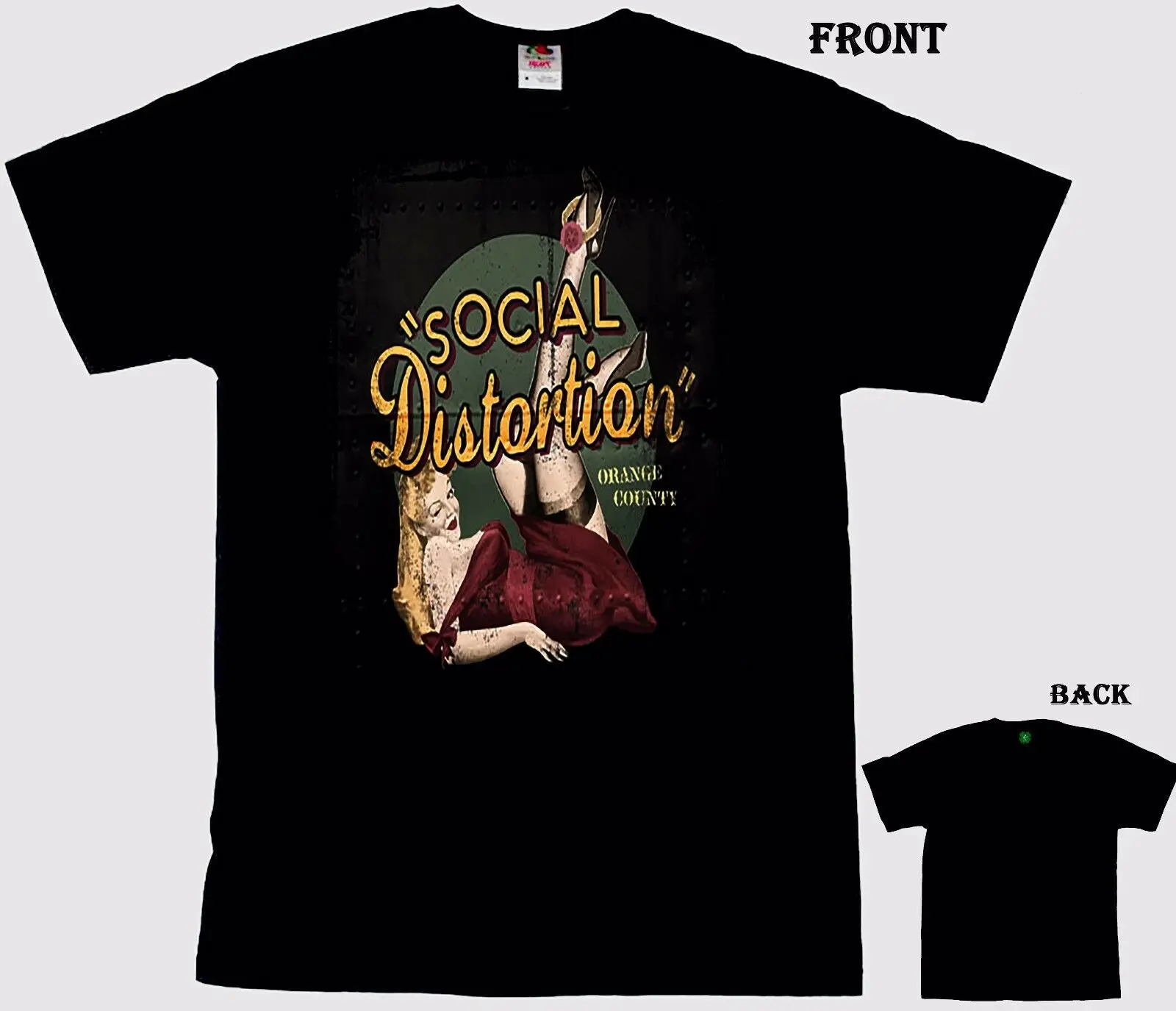Социальные искажения-Ориндж-американский в стиле панк-рок группы T_shirt-SIZES:S для 6XL |