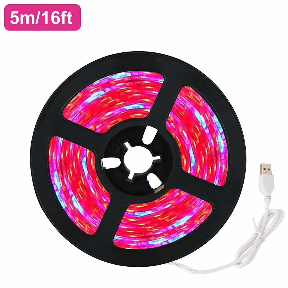 USB SMD 5050 Светодиодный светильник для выращивания растений с полным спектром Veg / DC