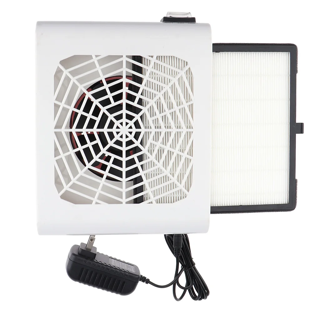 Durable Nail Dust Suction Collector Nail Grinding Polishing Dust Suction Extractor with No-spilling Filter 48W Strong Power