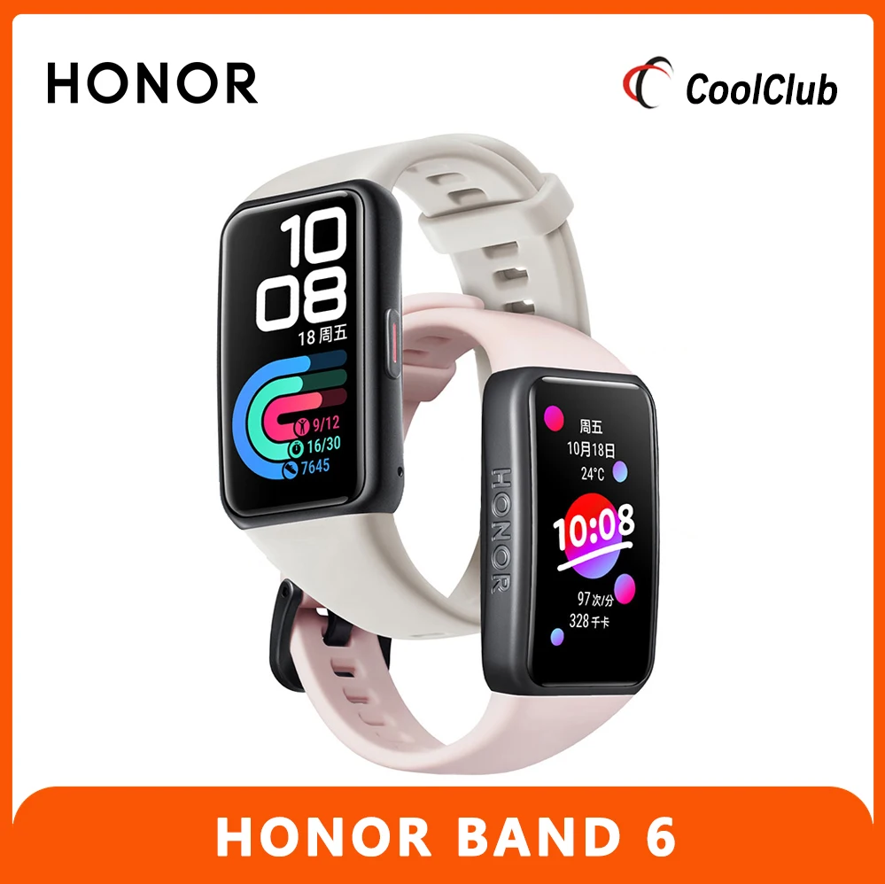 Honor Band 6 CN Smart Bracelet Fitness Tracker Swimming Waterproof Bluetooth Music Calling Smartband For Android IOS